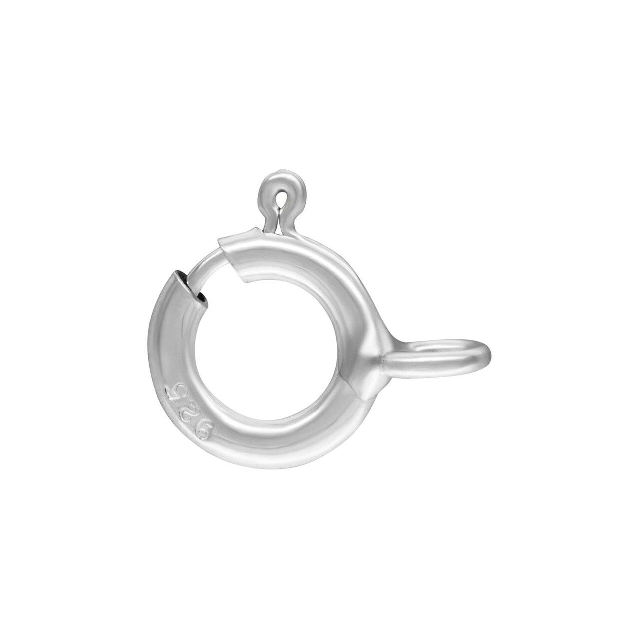 JewelrySupply Spring Ring Clasp 5mm w/Closed Ring Sterling Silver